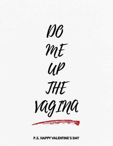 Valentine's Day Notebook Do Me Up The Vagina, Hilarious Dirty Valentines Gift Idea for Boyfriend