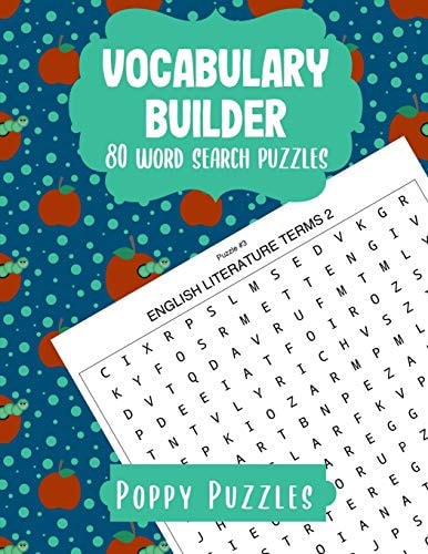 Vocabulary Builder 80 Word Search Puzzles for Adults, Seniors and Teens - Large Print Puzzles - Activity Book