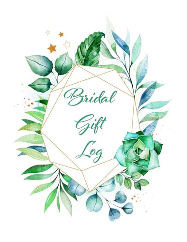 Bridal Gift Log Bridal Shower Gift Book & Organizer
