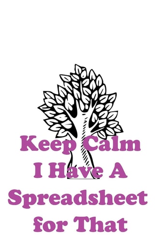 Keep Calm I Have a Spreadsheet for That 100 Pages