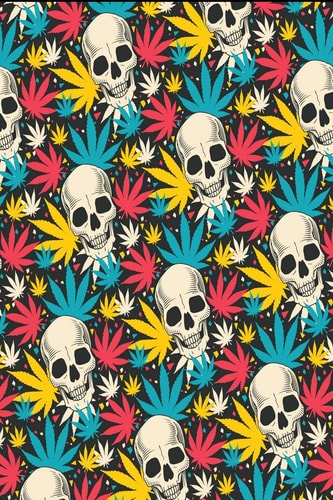 120 Pages DINA5 Cannabis Graphic Jorunal Book For Marijuana Smoker 120 Pages DINA5