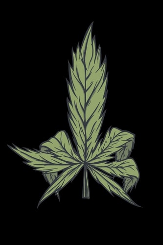 120 Pages DINA5 Cannabis Graphic Jorunal Book For Marijuana Smoker 120 Pages DINA5