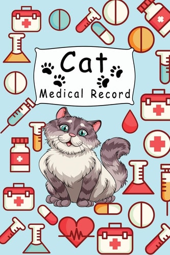 Cat Medical Record Cute Cats Shots Record Card Kitten Vaccine Book, Vaccine Book Record Cats Medical Perfect Gift for Cat Owners and Lovers Prevent Forgot Important Date