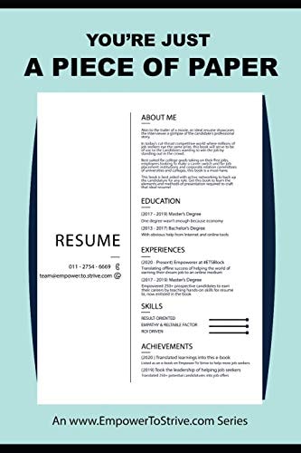 You Are Just a Piece of Paper! Crafting a Legit Resume Which Lands You the Interview!
