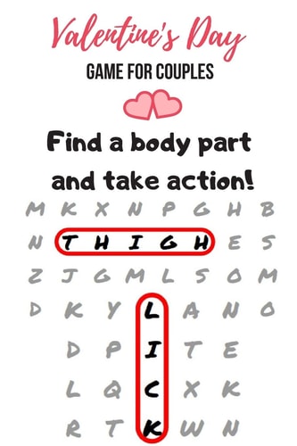 Valentine's Day Game for Couples Word Search Challenge for Adults Naughty Foreplay Large Print Romantic Puzzle Book for Boyfriend, Girlfriend, Husband Or Wife