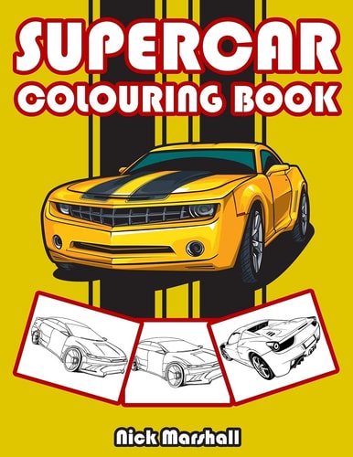 Supercar Colouring Book Colouring Books for Kids Ages 4-8 Boys
