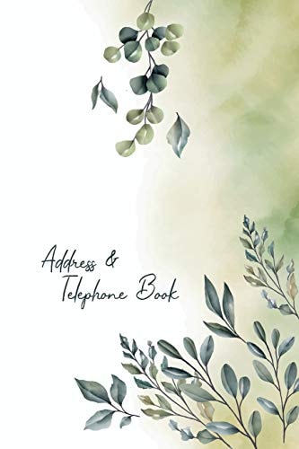 Address and Telephone Book Beautiful Floral Notebooks for Keeping Track of Addresses, Email, Mobile, Work & Home Phone Numbers