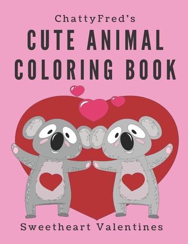 Cute Animal Coloring Book Sweetheart Valentines