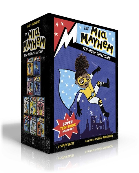 The MIA Mayhem Ten-Book Collection (Boxed Set): MIA Mayhem Is a Superhero!; Learns to Fly!; vs. the Super Bully; Breaks Down Walls; Stops Time!; vs. the Mighty Robot; Gets X-Ray Specs; Steals the Show!; And the Super Family Field Day; And the Super Switch