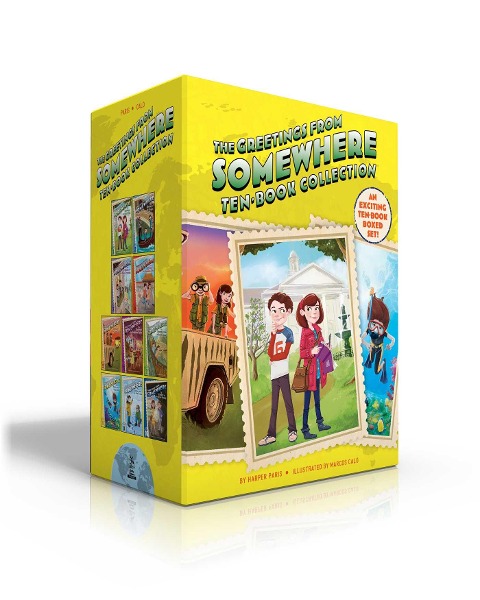 The Greetings from Somewhere Ten-Book Collection (Boxed Set): The Mystery of the Gold Coin; Of the Mosaic; Of the Stolen Painting; In the Forbidden City; Of the Lion's Tail; Of the Suspicious Spices; Across the Secret Bridge; At the Coral Reef; Of the Icy