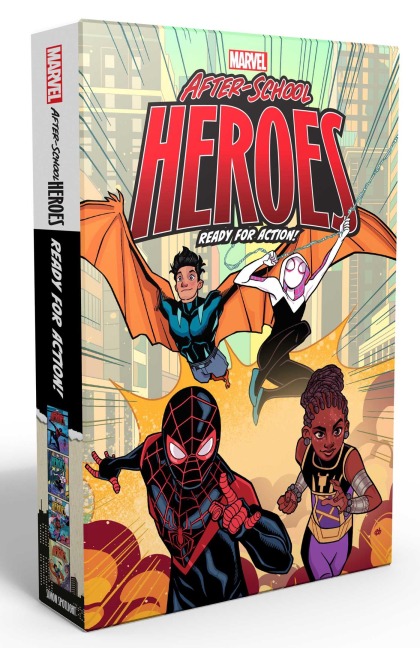 Marvel After-School Heroes Ready for Action! (Boxed Set): Miles Morales Untangles a Web; Ghost-Spiders Unbreakable Mission; Shuri Takes Control; Reptil & Ghost-Spider Join Forces!