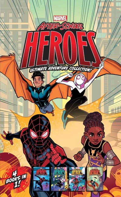 Marvel After-School Heroes Ultimate Adventure Collection!: Miles Morales Untangles a Web; Ghost-Spiders Unbreakable Mission; Shuri Takes Control; Reptil & Ghost-Spider Join Forces!