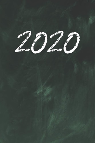 Grand Fantasy Designs 2020 Chalk on Dark Blackboard - Notebook 6x9 Dot Grid