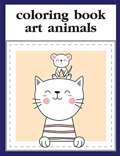 Coloring Book Art Animals Coloring Pages, Christmas Book for Kids and Children