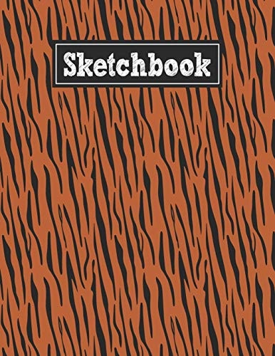 Sketchbook 8. 5 X 11 Notebook for Creative Drawing and Sketching Activities with Tiger Skin Themed Cover Design