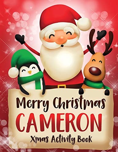Merry Christmas Cameron Fun Xmas Activity Book, Personalized for Children, Perfect Christmas Gift Idea