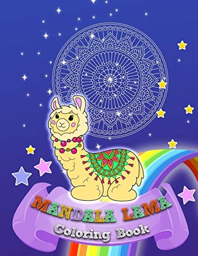 MANDALA -LAMA Coloring Book Fpr Kids and Adults, Relaxation, Fun and Creativity
