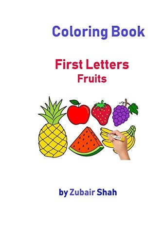 Coloring Book First Letters Fruits