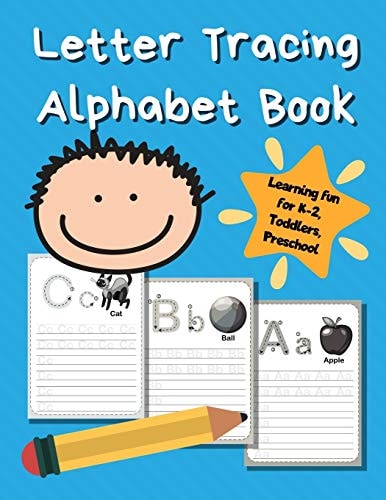 Letter Tracing Alphabet Book ABC Learning Book for Kids - Toddlers, Preschool, K-2 - Sky Blue