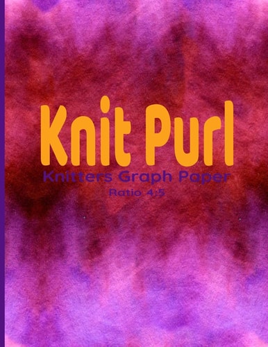 Knit Purl Knitters Graph Paper Ratio 4:5