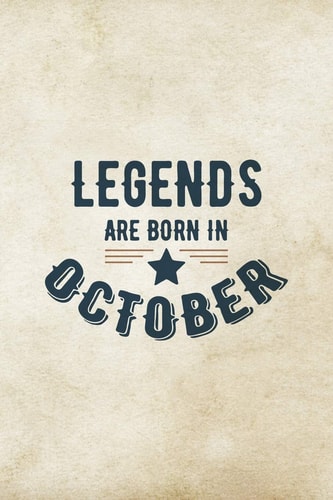 Legends Are Born In October Birthday Gift for Men, Unique Present For Father Or Husband