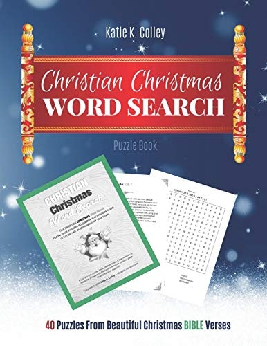 Christian Christmas Word Search Puzzle Book (a Good Gift Idea) - Christmas Word Search Books For Adults - Bible Word Search Book Gifts