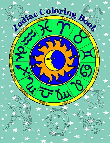 Zodiac Coloring Book Includes Figures, Symbols And Star Clusters