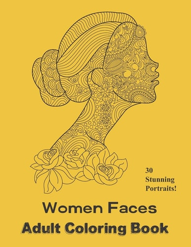 Women Faces Adult Coloring Book Beautiful Portraits to Color