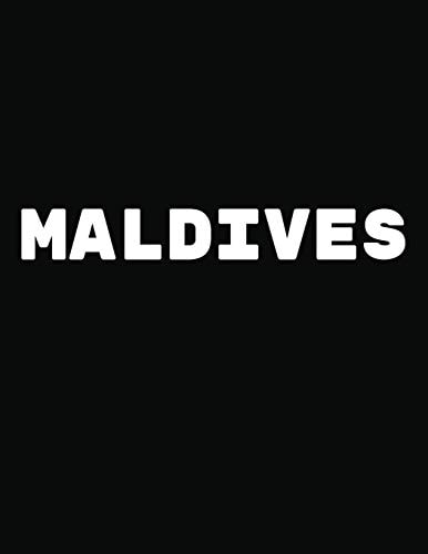 Maldives Black and White Decorative Book to Stack Together on Coffee Tables, Bookshelves and Interior Design - Add Bookish Charm Decor to Your Home - Stack Deco Books Together to Create Your Unique Fashion Design Style - Maldives