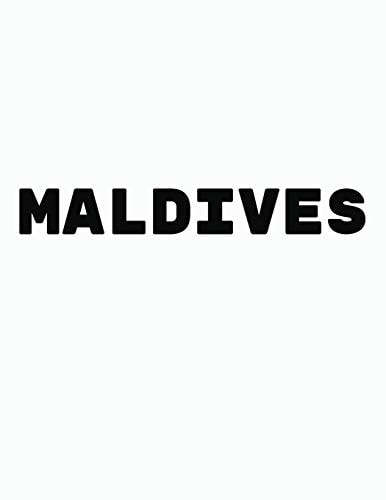 Maldives Black and White Decorative Book to Stack Together on Coffee Tables, Bookshelves and Interior Design - Add Bookish Charm Decor to Your Home - Stack Deco Books Together to Create Your Unique Fashion Design Style - Maldives