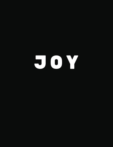 Joy Black and White Decorative Book to Stack Together on Coffee Tables, Bookshelves and Interior Design - Add Bookish Charm Decor to Your Home - Stack Deco Books Together to Create Your Unique Fashion Design Style - Joy