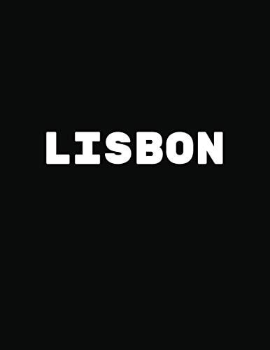 Lisbon Black and White Decorative Book to Stack Together on Coffee Tables, Bookshelves and Interior Design - Add Bookish Charm Decor to Your Home - Stack Deco Books Together to Create Your Unique Fashion Design Style - Lisbon