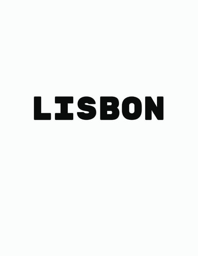 Lisbon Black and White Decorative Book to Stack Together on Coffee Tables, Bookshelves and Interior Design - Add Bookish Charm Decor to Your Home - Stack Deco Books Together to Create Your Unique Fashion Design Style - Lisbon
