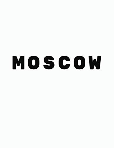 Moscow Black and White Decorative Book to Stack Together on Coffee Tables, Bookshelves and Interior Design - Add Bookish Charm Decor to Your Home - Stack Deco Books Together to Create Your Unique Fashion Design Style - Moscow