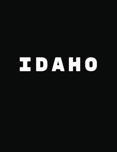 Idaho Black and White Decorative Book to Stack Together on Coffee Tables, Bookshelves and Interior Design - Add Bookish Charm Decor to Your Home - Stack Deco Books Together to Create Your Unique Fashion Design Style - Idaho