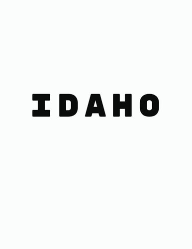 Idaho Black and White Decorative Book to Stack Together on Coffee Tables, Bookshelves and Interior Design - Add Bookish Charm Decor to Your Home - Stack Deco Books Together to Create Your Unique Fashion Design Style - Idaho