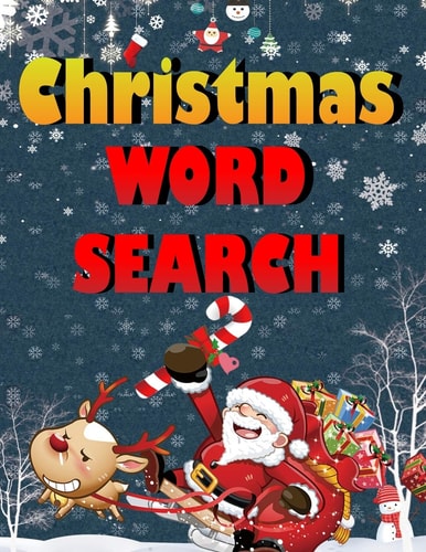 Christmas Word Search. Easy Large Print Puzzle Book for Adults, Kids & Everyone for the 25 Days of Christmas.