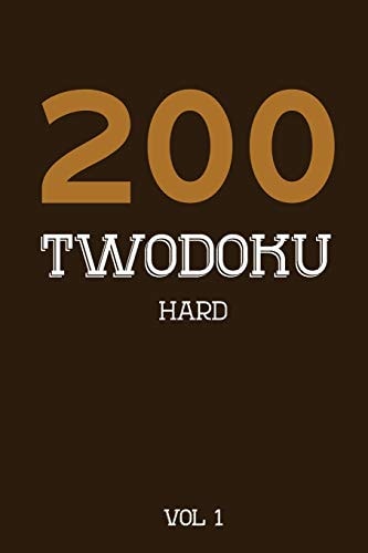200 Twodoku Hard Vol 1 Two Overlapping Sudoku, Puzzle Booklet, 2 Puzzles Per Page