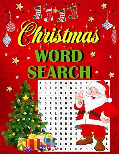 Christmas Word Search. Easy Large Print Puzzle Book for Adults, Kids & Everyone for the 25 Days of Christmas.