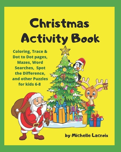 Christmas Activity Book Holiday Activity Book for Kids 6-8