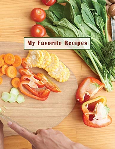 Low Vision Recipe Book My Favorite Recipes: Personal Cookbook with Large Print and Bold Lines on White Paper for Visually Impaired