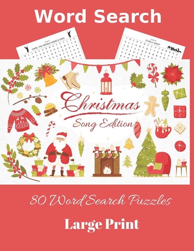 Word Search Christmas Song Edition 80 Word Search Puzzles Large Print