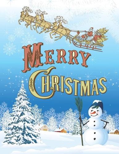 Merry Christmas A Beautiful Coloring Book With Christmas Design For Kids