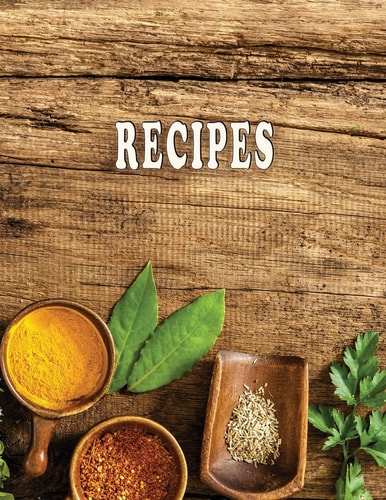 Low Vision Recipe Book Large Print With Bold Lines Personal Cookbook With High Contrast Black Print on White Paper for Visually Impaired