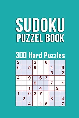 Sudoku Puzzle Book, 300 Hard Puzzles 300 SUDOKU Puzzle Hard Difficulty, 3 Sudoku Puzzle Every Page With Solutions in the End, Sudoku Difficult, Size 6 X 9 with Soft Matte Cover