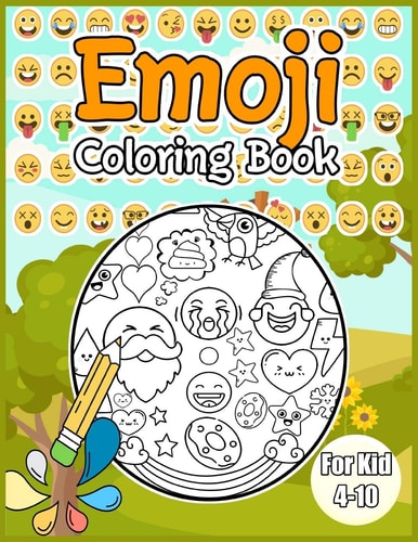 Emoji Coloring Book For Kid 4-10 Emoji Coloring and Activity Book Party Favors Contact Word Search Spot The Different and Mazes Big Book For Kids