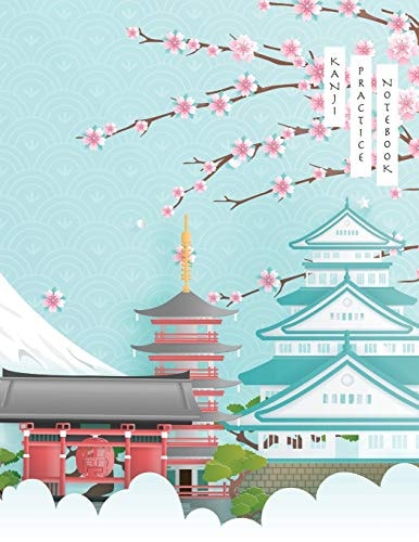 Kanji Practice Notebook Japanese Landmark Cover - Japanese Kanji Practice Paper - Writing Workbook for Students and Beginners - Genkouyoushi Notebook