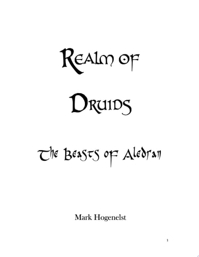 Realm of Druids: The Beasts of Aledran