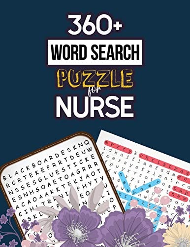 360+ Word Search Puzzle for Nurse Cleverly Hidden Word Searches for Nurse, Scrooge Puzzle Book, Word Search Puzzle Book Christmas, Exercise Your Brain Activity Book, Nurse Activity Books