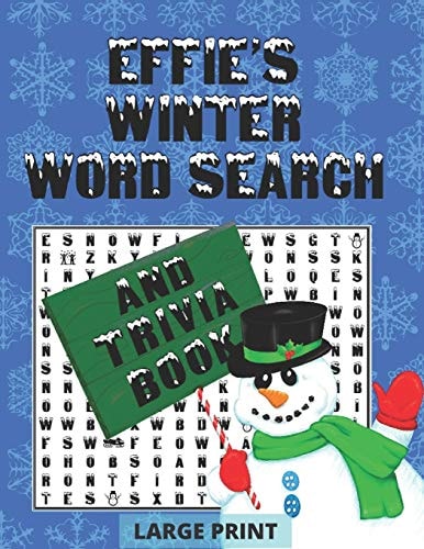 Effie's Winter Word Search and Trivia Book LARGE PRINT Edition